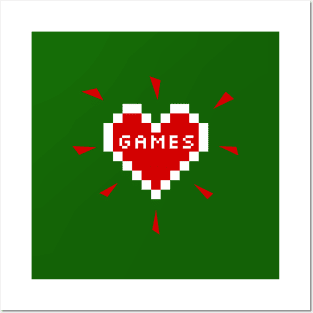 Games Heart - Gamer Merch for Girls Posters and Art